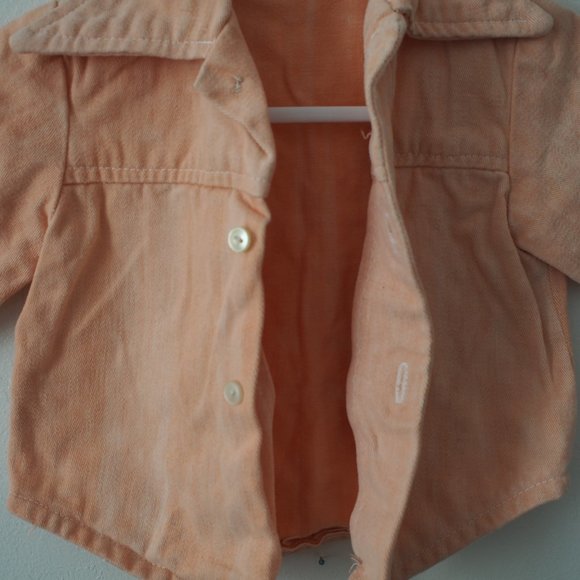 Vintage baby children's kids peach denim jacket - Picture 4 of 6